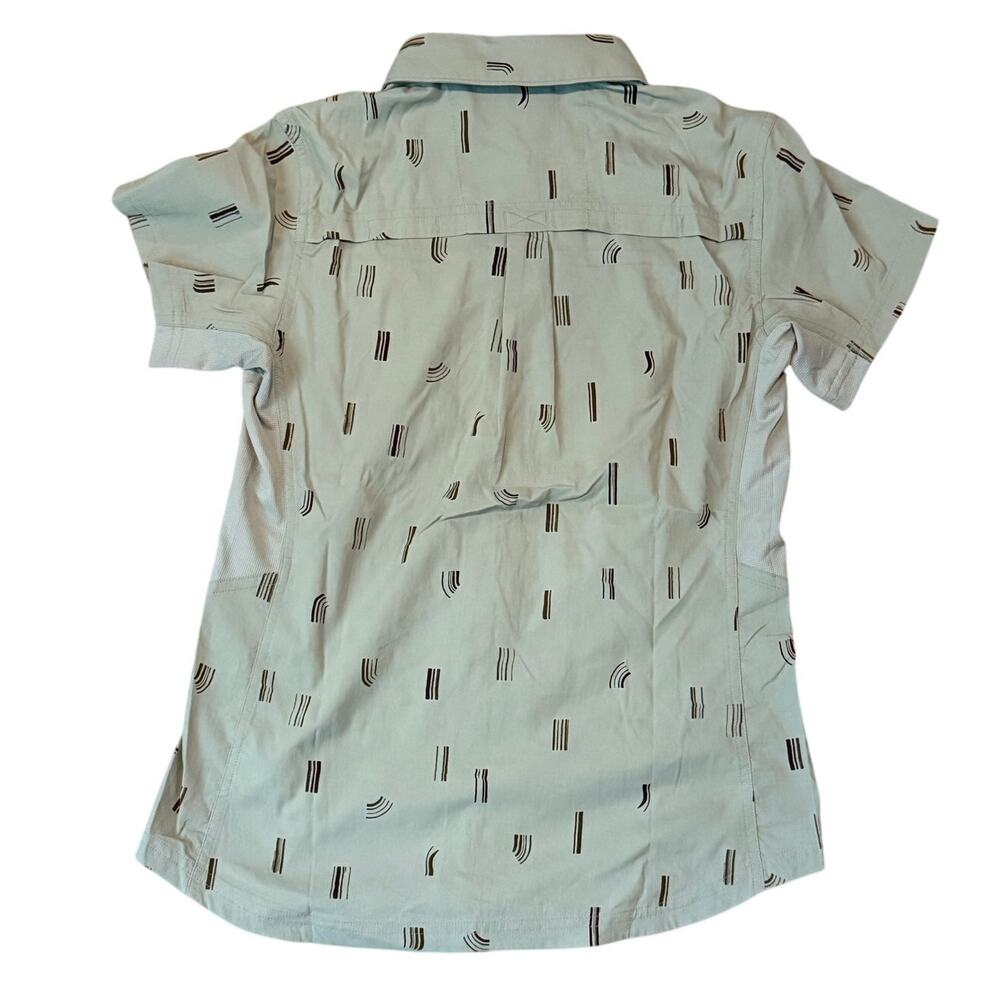REI Co-op Women’s XS Green Vented Hiking Button Down Shirt Pockets - Picture 4 of 11